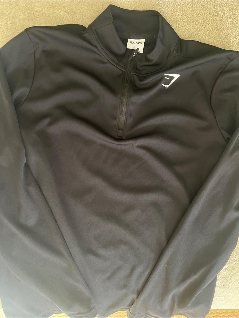 Gymshark Men's Black Quarter-Zip Performance Jacket Large
